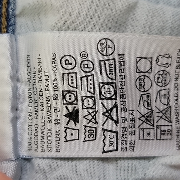 Levi's 501 Button Fly Faded & Distressed Raw Hem Blue Jeans 33 X 29 - Picture 11 of 12